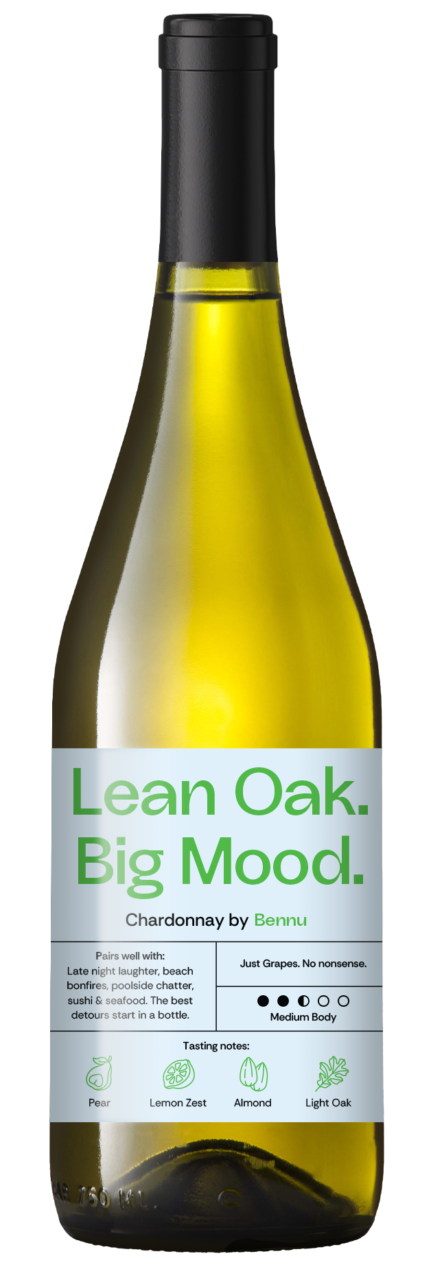 Bennu Chardonnay bottle shot