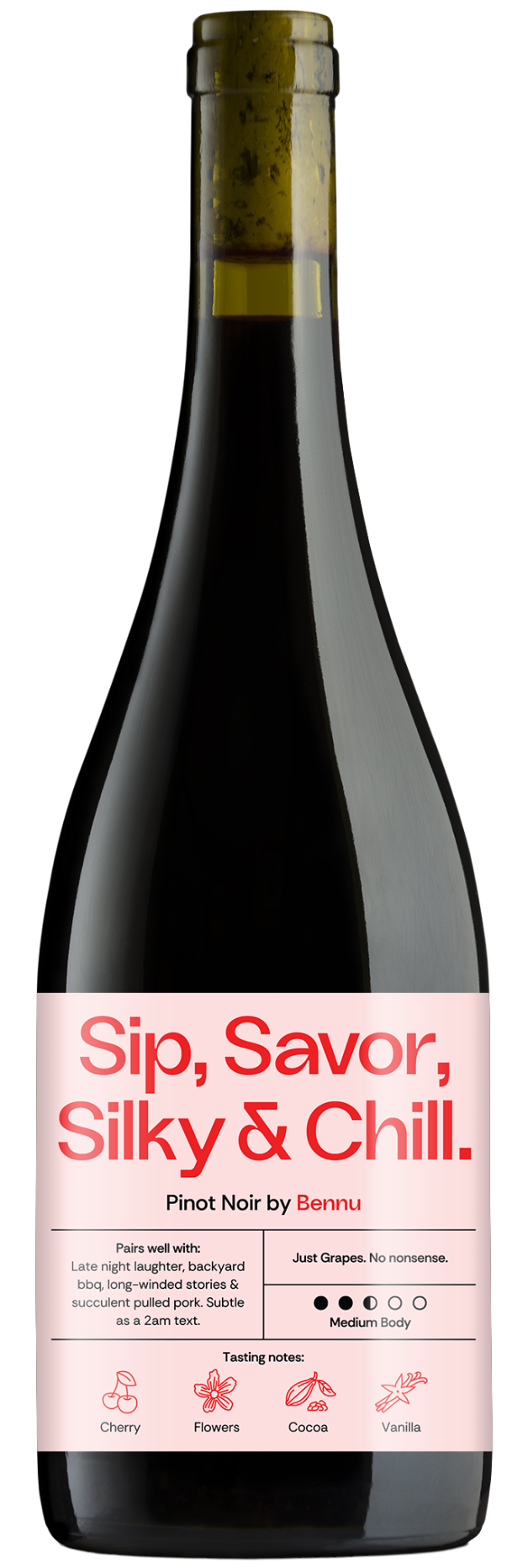 Bennu Pinot Noir bottle shot