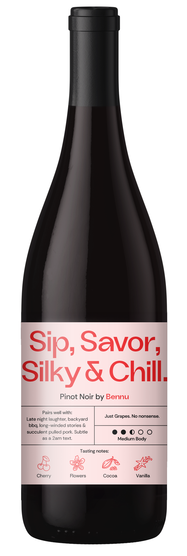 Bennu Pinot Noir bottle shot