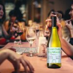 Bennu Chardonnay on table